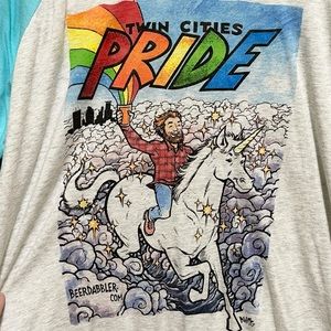 Twins cities 2018 pride baseball t-shirt